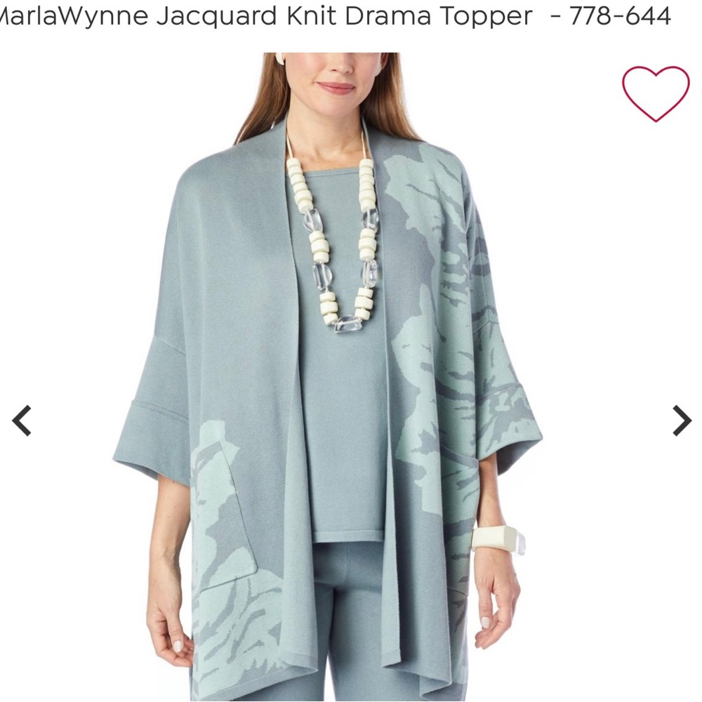 Marla Wynne Cardigan Sea Mist size XL